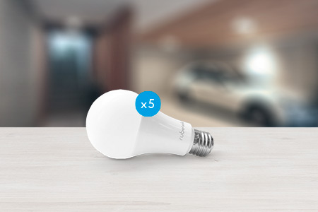 Комплект из 5 ламп с датчиком движения и освещенности